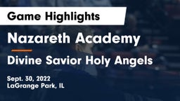 Nazareth Academy  vs Divine Savior Holy Angels Game Highlights - Sept. 30, 2022