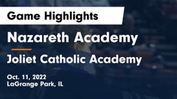 Nazareth Academy  vs Joliet Catholic Academy  Game Highlights - Oct. 11, 2022
