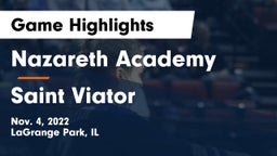 Nazareth Academy  vs Saint Viator  Game Highlights - Nov. 4, 2022