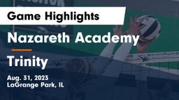 Nazareth Academy  vs Trinity  Game Highlights - Aug. 31, 2023