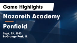 Nazareth Academy  vs Penfield  Game Highlights - Sept. 29, 2023