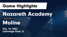 Nazareth Academy  vs Moline  Game Highlights - Oct. 14, 2023