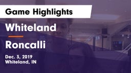 Whiteland  vs Roncalli  Game Highlights - Dec. 3, 2019