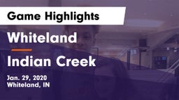 Whiteland  vs Indian Creek  Game Highlights - Jan. 29, 2020