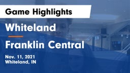 Whiteland  vs Franklin Central  Game Highlights - Nov. 11, 2021