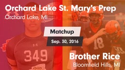 Matchup: Orchard Lake St. Mar vs. Brother Rice  2016