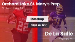 Matchup: Orchard Lake St. Mar vs. De La Salle  2017
