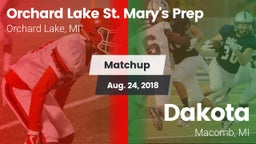 Matchup: Orchard Lake St. Mar vs. Dakota  2018