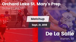Matchup: Orchard Lake St. Mar vs. De La Salle  2018