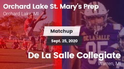 Matchup: Orchard Lake St. Mar vs. De La Salle Collegiate 2020