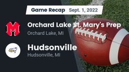 Recap: Orchard Lake St. Mary's Prep vs. Hudsonville  2022