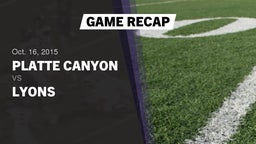 Recap: Platte Canyon  vs. Lyons  2015