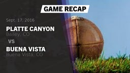 Recap: Platte Canyon  vs. Buena Vista  2016