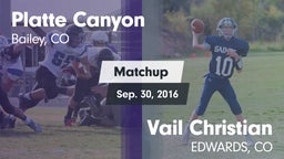 Matchup: Platte Canyon High vs. Vail Christian 2016
