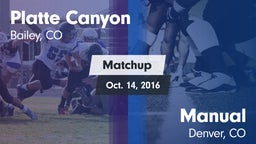 Matchup: Platte Canyon High vs. Manual  2016