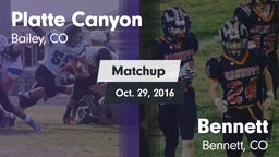 Matchup: Platte Canyon High vs. Bennett  2016