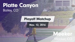 Matchup: Platte Canyon High vs. Meeker  2016