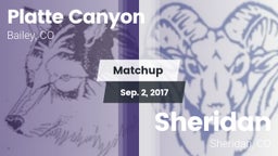 Matchup: Platte Canyon High vs. Sheridan  2017