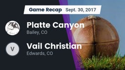 Recap: Platte Canyon  vs. Vail Christian  2017