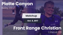 Matchup: Platte Canyon High vs. Front Range Christian  2017