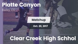 Matchup: Platte Canyon High vs. Clear Creek High Schhol 2017