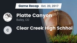 Recap: Platte Canyon  vs. Clear Creek High Schhol 2017