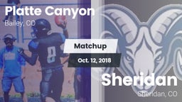 Matchup: Platte Canyon High vs. Sheridan  2018
