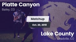 Matchup: Platte Canyon High vs. Lake County  2018