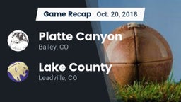 Recap: Platte Canyon  vs. Lake County  2018