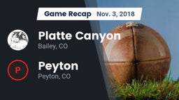 Recap: Platte Canyon  vs. Peyton  2018