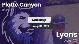 Matchup: Platte Canyon High vs. Lyons  2019