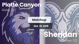 Matchup: Platte Canyon High vs. Sheridan  2019
