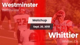 Matchup: Westminster High vs. Whittier  2018