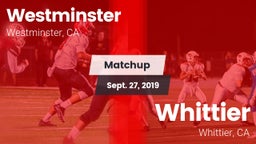 Matchup: Westminster High vs. Whittier  2019