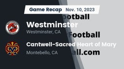 Recap: Westminster  vs. Cantwell-Sacred Heart of Mary  2023