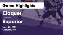 Cloquet  vs Superior  Game Highlights - Jan. 11, 2022