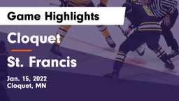 Cloquet  vs St. Francis  Game Highlights - Jan. 15, 2022