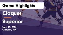 Cloquet  vs Superior  Game Highlights - Jan. 10, 2023