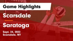 Scarsdale  vs Saratoga Game Highlights - Sept. 24, 2022