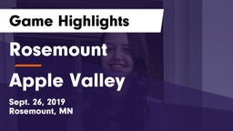 Rosemount  vs Apple Valley  Game Highlights - Sept. 26, 2019