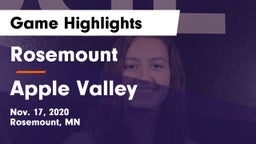 Rosemount  vs Apple Valley  Game Highlights - Nov. 17, 2020