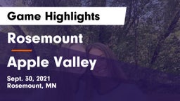Rosemount  vs Apple Valley  Game Highlights - Sept. 30, 2021