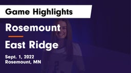 Rosemount  vs East Ridge  Game Highlights - Sept. 1, 2022