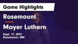 Rosemount  vs Mayer Luthern Game Highlights - Sept. 17, 2022