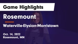 Rosemount  vs Waterville-Elysian-Morristown  Game Highlights - Oct. 14, 2022