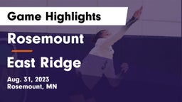 Rosemount  vs East Ridge  Game Highlights - Aug. 31, 2023
