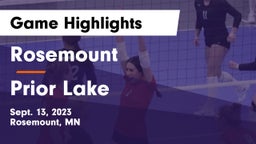 Rosemount  vs Prior Lake  Game Highlights - Sept. 13, 2023