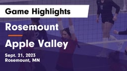Rosemount  vs Apple Valley  Game Highlights - Sept. 21, 2023