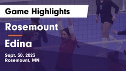Rosemount  vs Edina  Game Highlights - Sept. 30, 2023