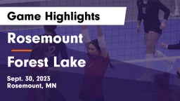 Rosemount  vs Forest Lake Game Highlights - Sept. 30, 2023